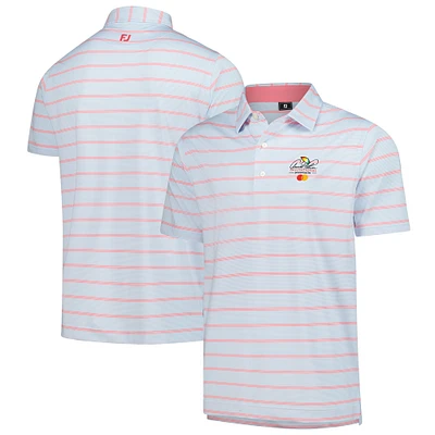 Men's FootJoy White Arnold Palmer Invitational ProDry Multi Pinstripe Lisle Polo