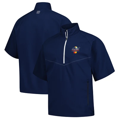Men's FootJoy Navy Arnold Palmer Invitational Short Sleeve Zephyr Quarter-Zip Windbreaker