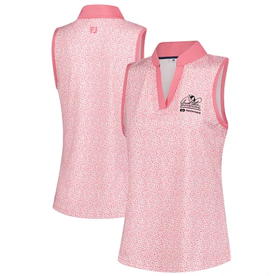 Women's FootJoy Pink Arnold Palmer Invitational ProDry Printed Sleeveless Polo