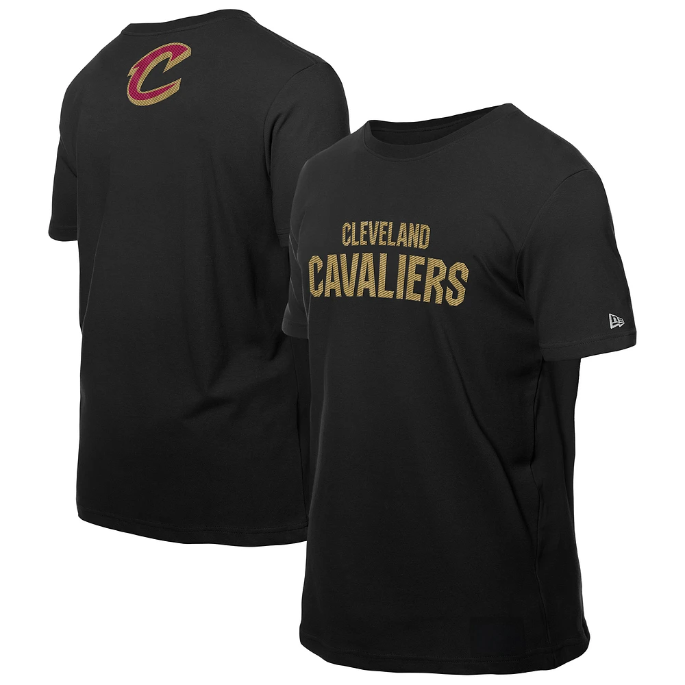Men's New Era Black Cleveland Cavaliers Premium Wordmark T-Shirt