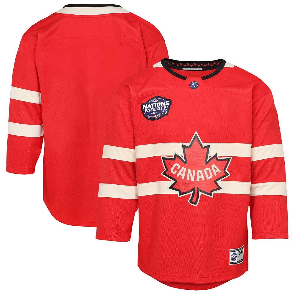 Youth Red Canada 2025 4 Nations Face-Off Premier Jersey