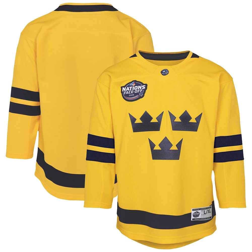 Youth Yellow Sweden 2025 4 Nations Face-Off Premier Jersey