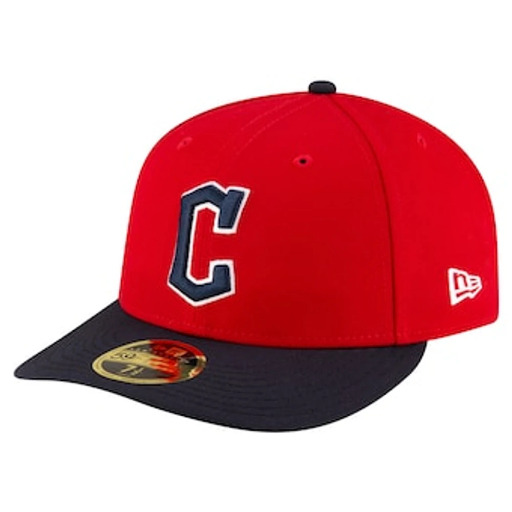 Men's New Era Red/Black Cleveland Guardians Authentic Collection On-Field Low Profile 59FIFTY Fitted Hat