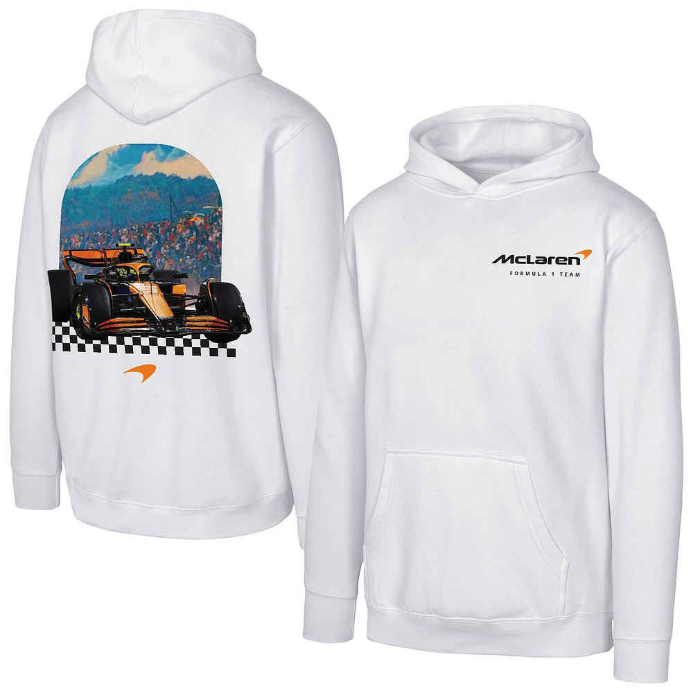 Youth White McLaren F1 Team Retro Pullover Hoodie