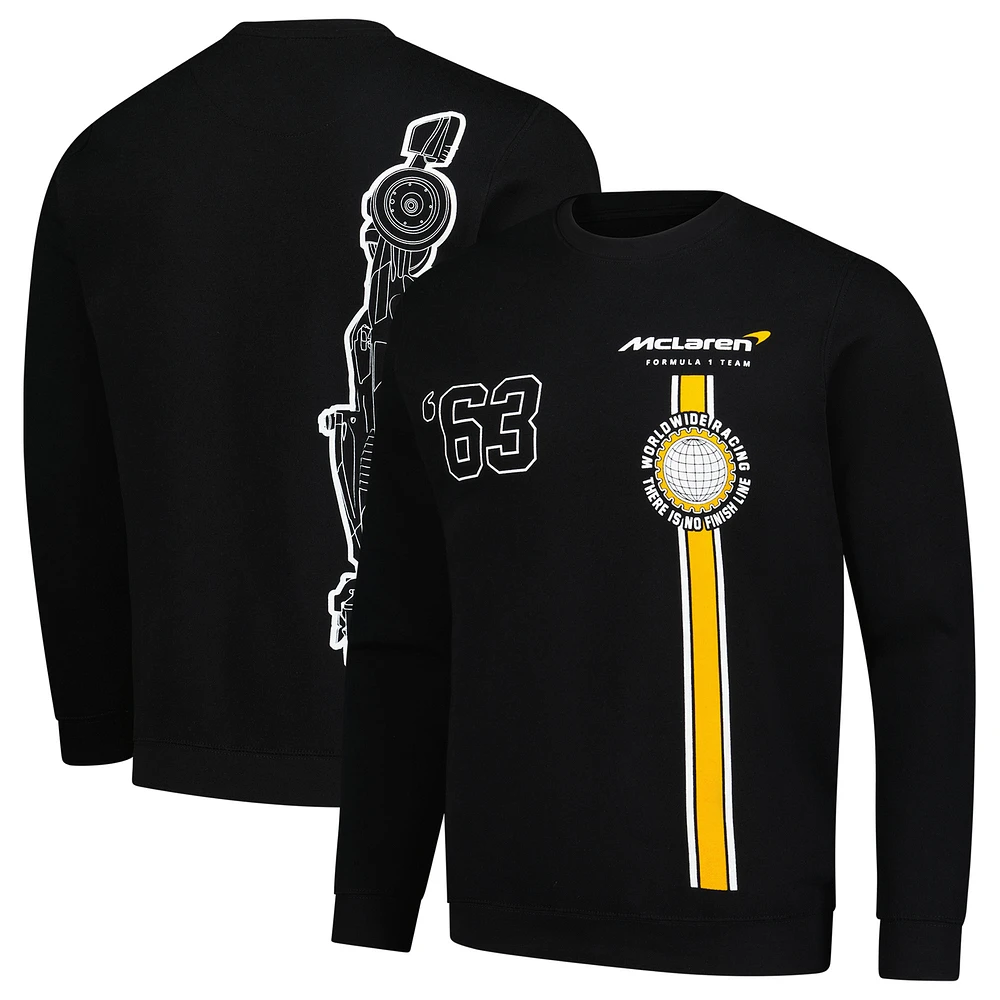 Men's Black McLaren F1 Team Race Lifestyle Pullover Sweatshirt