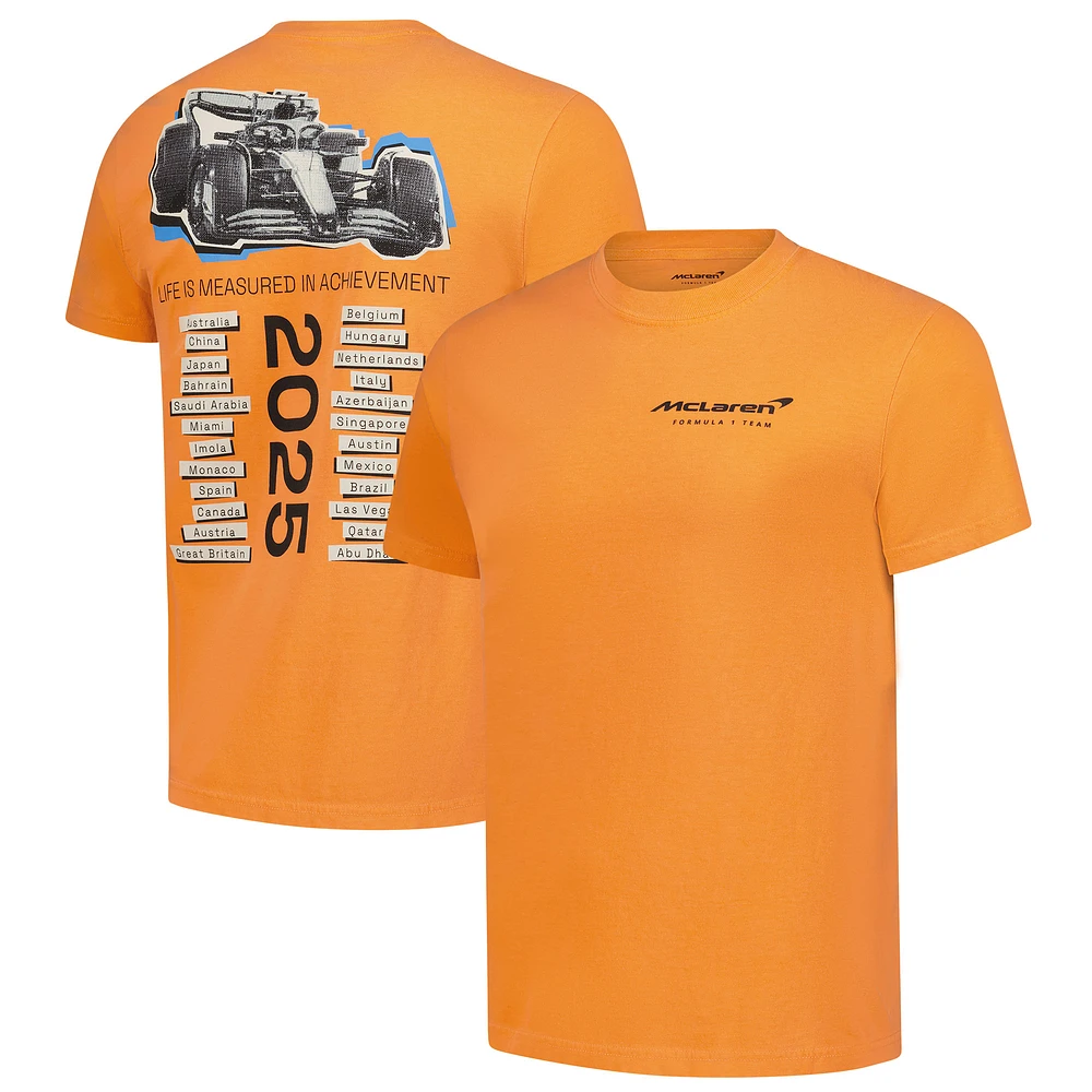 Men's Orange McLaren F1 Team City Line Up Washed T-Shirt