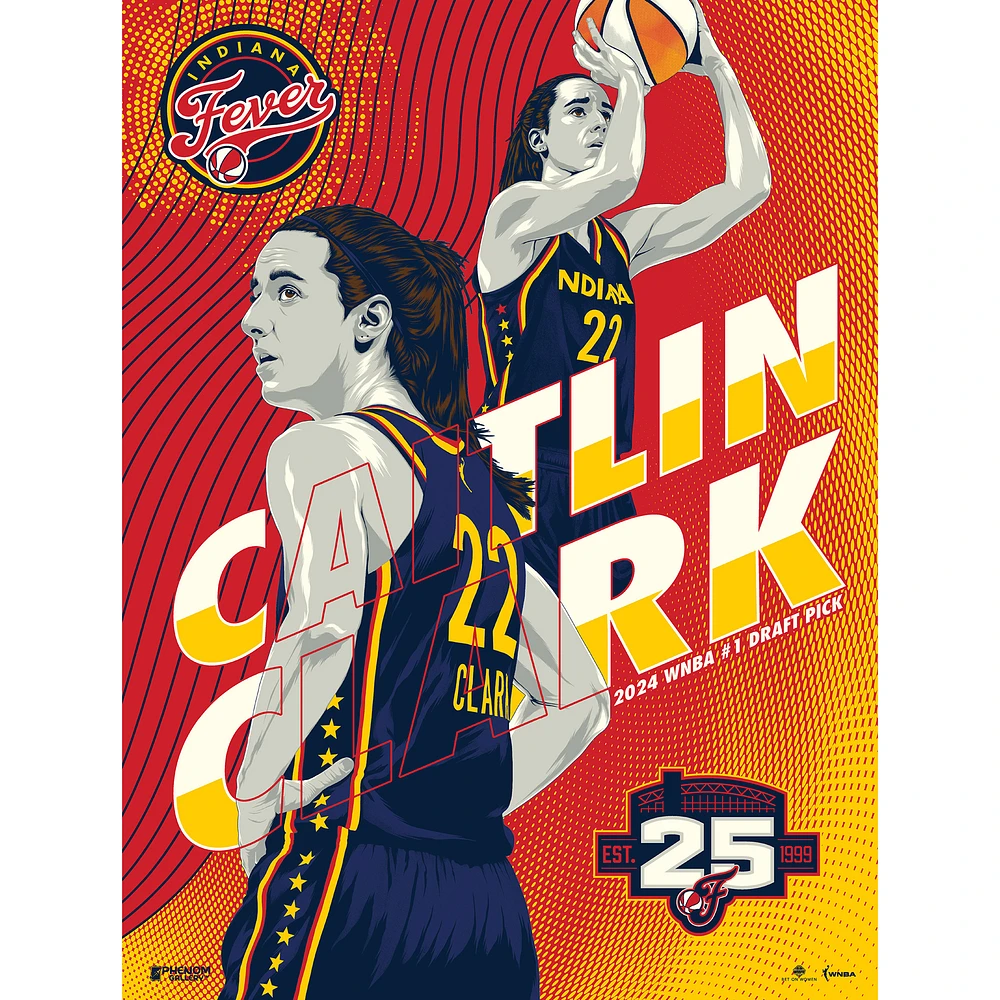 Phenom Gallery Caitlin Clark Indiana Fever WNBA Debut 18" x 24" Serigraph