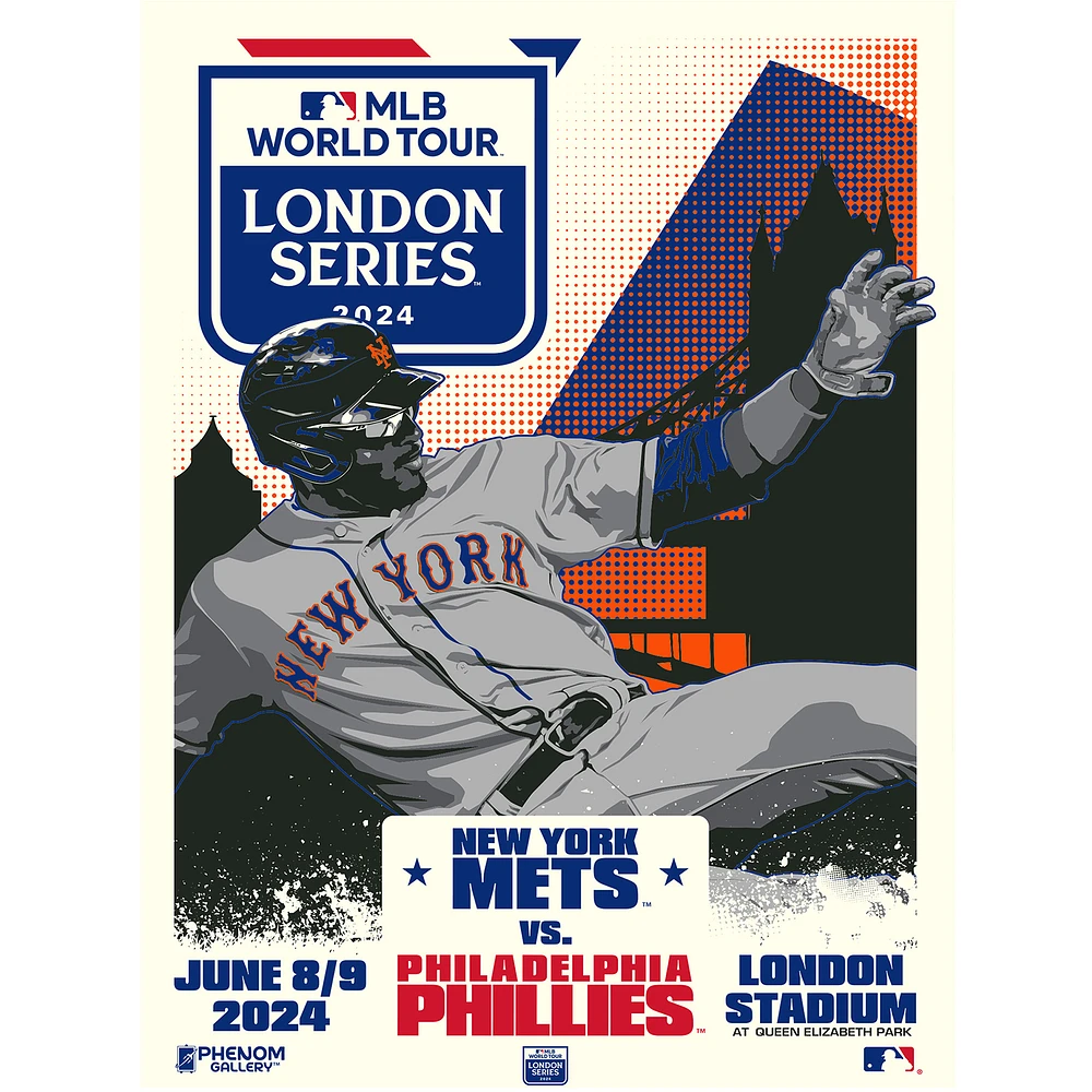 Phenom Gallery New York Mets MLB London Series 2024 18" x 24" Serigraph