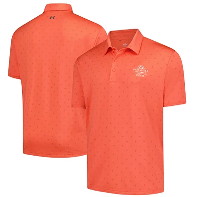 Men's Under Armour Orange 2025 Farmers Insurance Open Drive Leaf Lane Polo