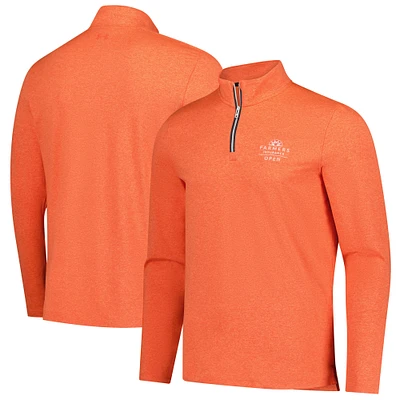 Men's Under Armour Heather Orange 2025 Farmers Insurance Open Aura Quarter-Zip Pullover Top