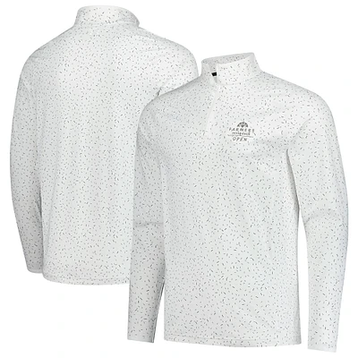 Men's Under Armour White 2025 Farmers Insurance Open T2 Green Hit or Miss Raglan Quarter-Zip Pullover Top