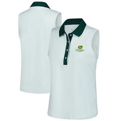 Women's Puma Light Green John Deere Classic CLOUDSPUN Bridges Sleeveless Polo