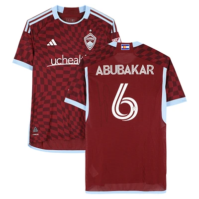 Lalas Abubakar Colorado Rapids Autographed Match-Used #6 Maroon adidas Jersey from the 2024 MLS Season - Size L
