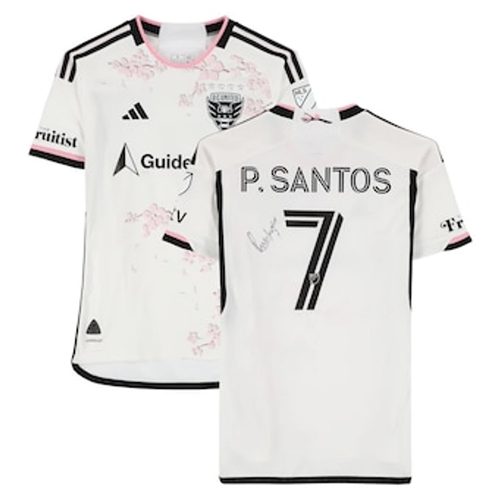 Pedro Santos D.C. United Autographed Match-Used #7 White adidas Jersey from the 2024 MLS Season - Size S