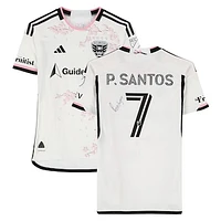 Pedro Santos D.C. United Autographed Match-Used #7 White adidas Jersey from the 2024 MLS Season - Size S