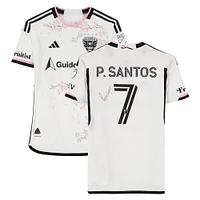 Pedro Santos D.C. United Autographed Match-Used #7 White adidas Jersey from the 2024 MLS Season - Size S