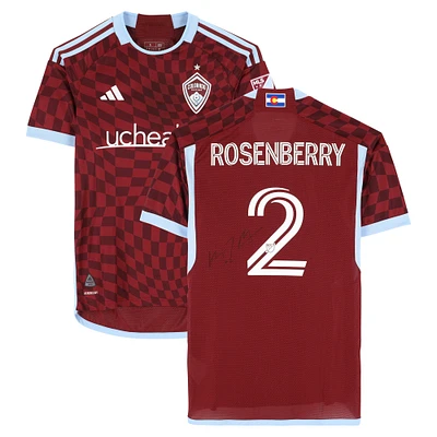 Keegan Rosenberry Colorado Rapids Autographed Match-Used #2 Maroon adidas Jersey from the 2024 MLS Season - Size S