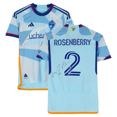 Keegan Rosenberry Colorado Rapids Autographed Match-Used #2 Blue adidas Jersey from the 2024 MLS Season - Size S