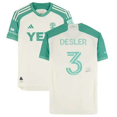 Mikkel Desler Austin FC Autographed Match-Used #3 adidas Jersey from the 2024 MLS Season