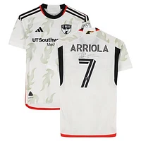 Paul Arriola FC Dallas Autographed Match-Used #7 White adidas Jersey from the 2024 MLS Season - Size XS