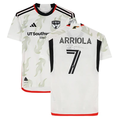 Paul Arriola FC Dallas Autographed Match-Used #7 White adidas Jersey from the 2024 MLS Season - Size XS
