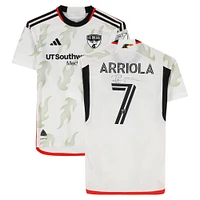 Paul Arriola FC Dallas Autographed Match-Used #7 White adidas Jersey from the 2024 MLS Season - Size XS