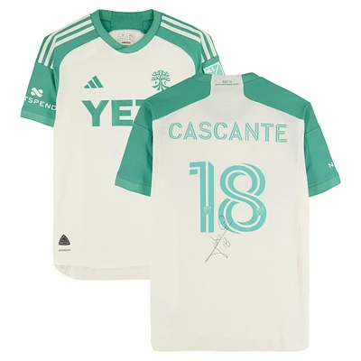 Julio Cascante Austin FC Autographed Match-Used #18 Cream adidas Jersey from the 2024 MLS Season - Size M