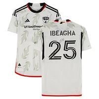Sebastien Ibeagha FC Dallas Autographed Match-Used #25 White adidas Jersey from the 2024 MLS Season - Size L