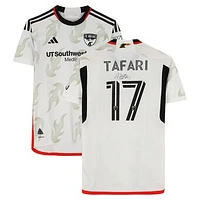 Nkosi Tafari FC Dallas Autographed Match-Used #17 White adidas Jersey from the 2024 MLS Season - Size M