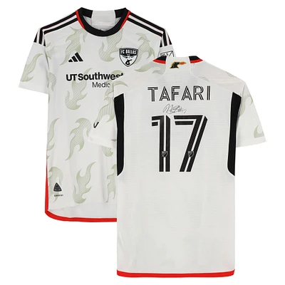Nkosi Tafari FC Dallas Autographed Match-Used #17 White adidas Jersey from the 2024 MLS Season - Size M