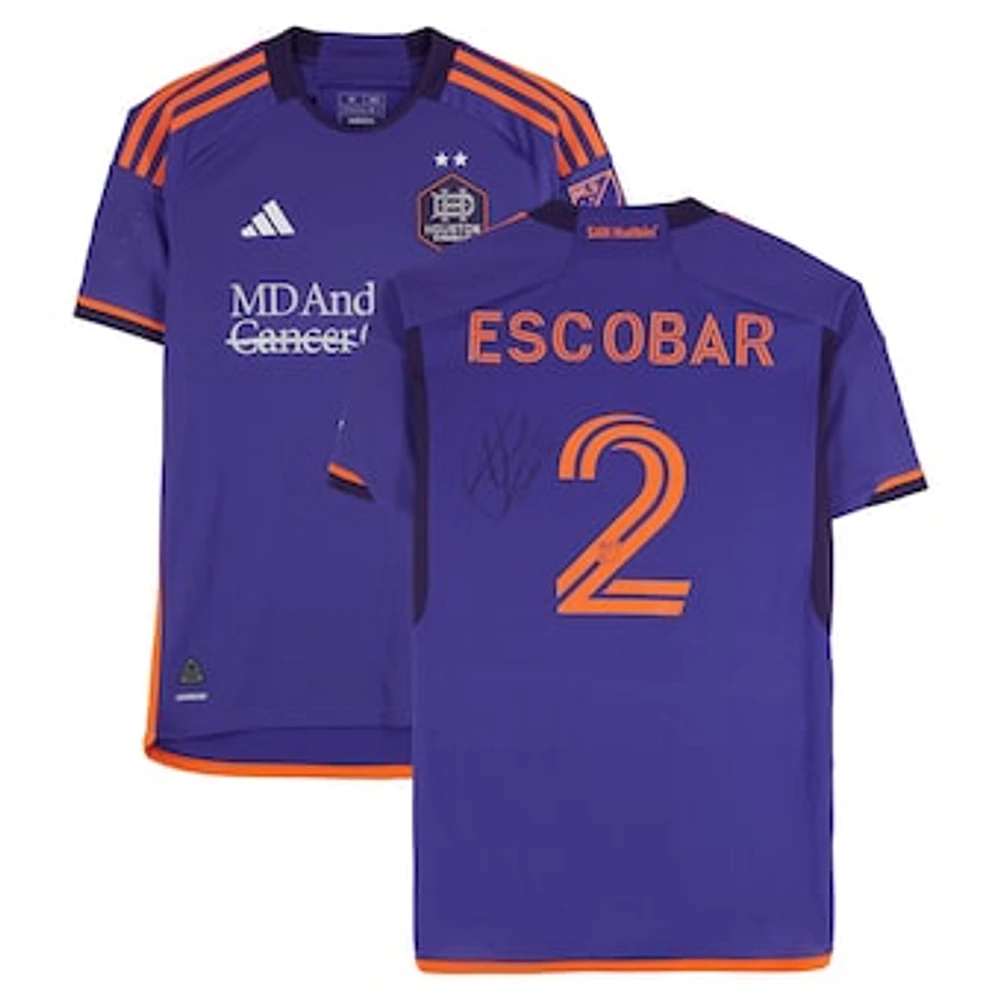 Franco Escobar Houston Dynamo FC Autographed Match-Used #2 adidas Jersey from the 2024 MLS Season