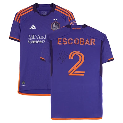 Franco Escobar Houston Dynamo FC Autographed Match-Used #2 adidas Jersey from the 2024 MLS Season