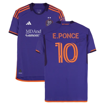 Ezequiel Ponce Houston Dynamo FC Autographed Match-Used #10 adidas Jersey from the 2024 MLS Season