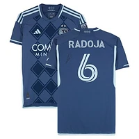 Nemanja Radoja Sporting Kansas City Autographed Match-Used #6 Navy adidas Jersey from the 2024 MLS Season - Size M