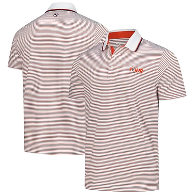 Men's Puma White TOUR Championship MATTR Elevated Stripe Polo