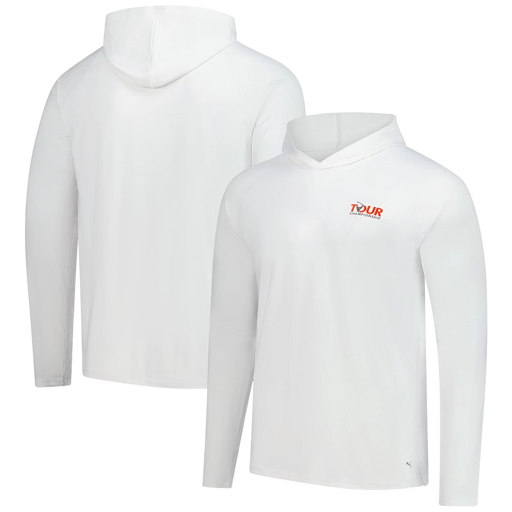 Men's Puma White TOUR Championship You-V Brrr Raglan Pullover Hoodie