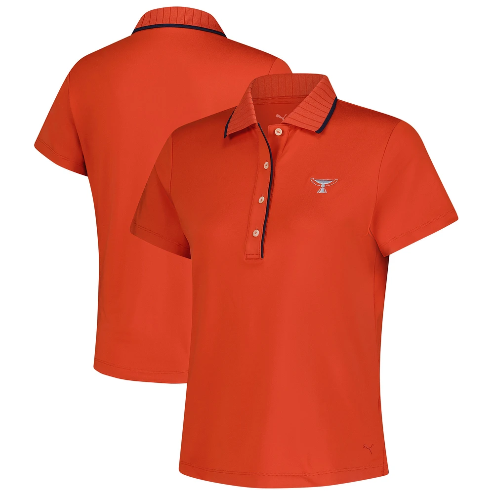 Women's Puma Burnt Orange TOUR Championship Cloudspun Bridges Polo