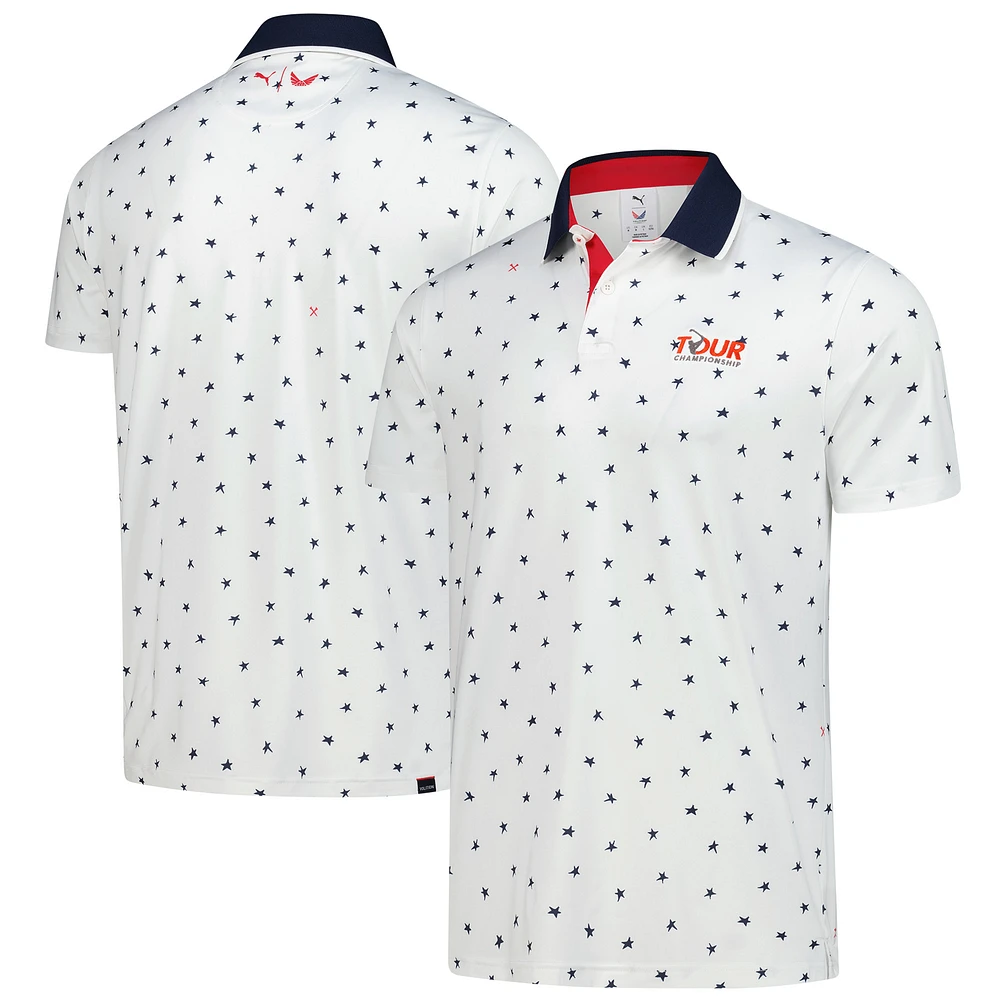Men's Puma x Volition White TOUR Championship Dancing Star MATTR Polo