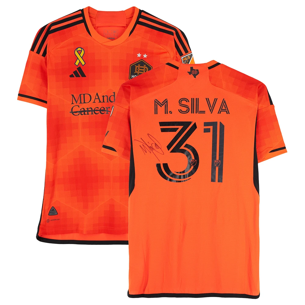 Micael dos Santos Silva Houston Dynamo FC Autographed Match-Used #31 Orange adidas Jersey from the 2024 MLS Season - Size M