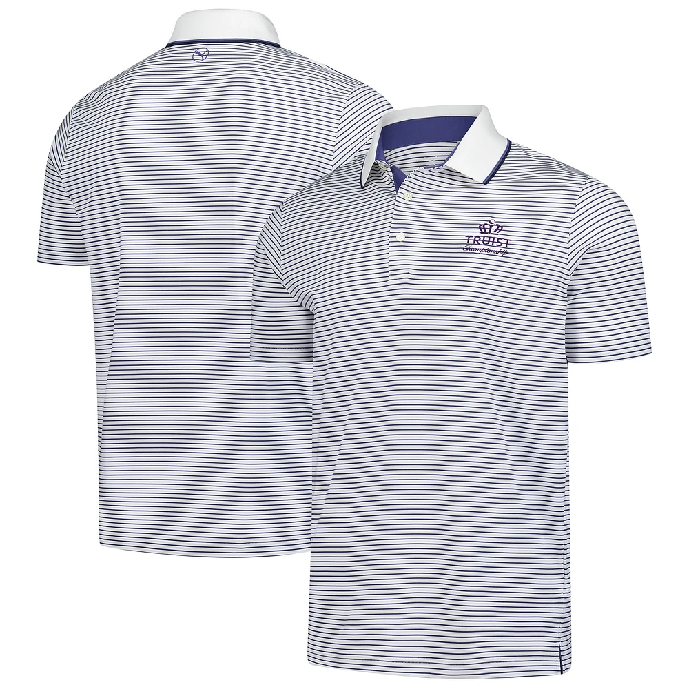 Men's Puma White Truist Championship MATTR Elevated Stripe Polo