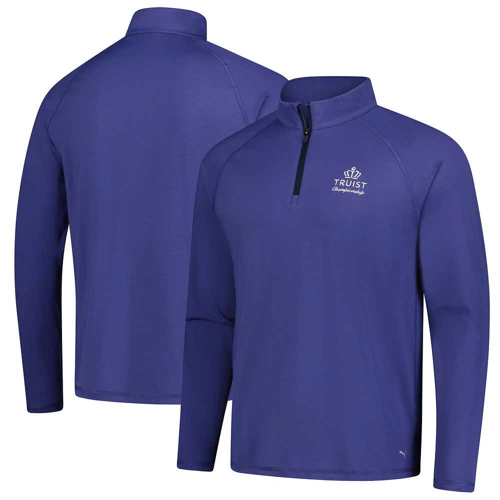 Men's Puma Blue Truist Championship You-V Raglan Quarter-Zip Pullover