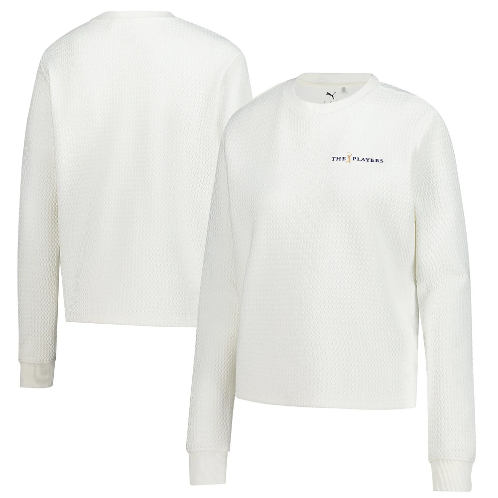 Women's Puma White THE PLAYERS Boulder CLOUDSPUN Pullover Sweatshirt