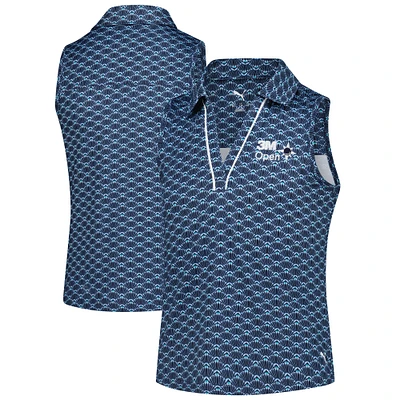 Girls Youth Puma Navy 3M Open Cloudspun Scallop Sleeveless Polo