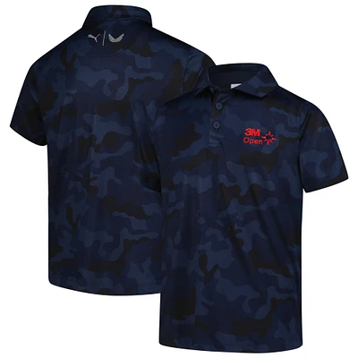 Youth Puma Navy 3M Open MATTR Volition Camo Polo