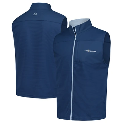 Men's FootJoy Navy THE PLAYERS Ottoman Knit Full-Zip Vest