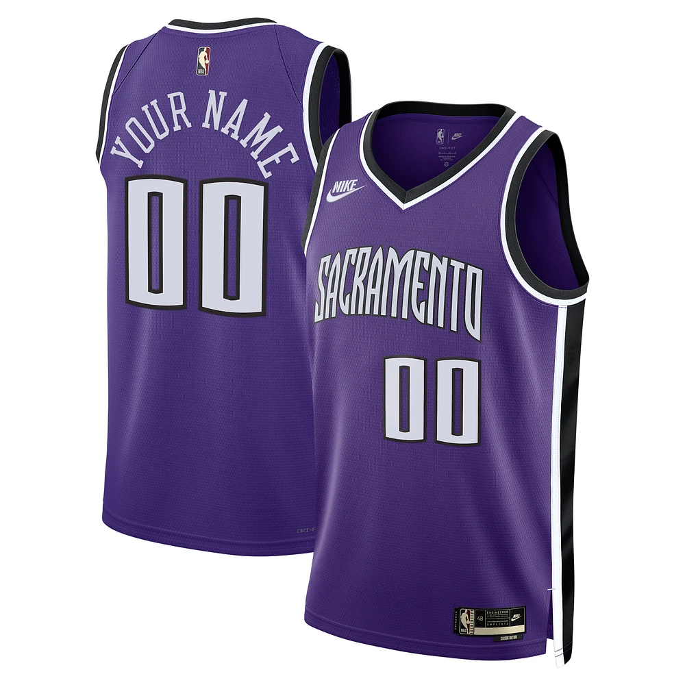 Unisex Adult Nike Purple Sacramento Kings Swingman Custom Jersey - Classic Edition