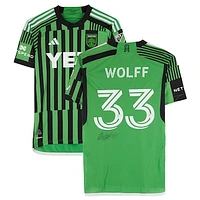 Owen Wolff Austin FC Autographed Match-Used #33 Green adidas Jersey from the 2024 MLS Season - Size S