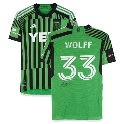 Owen Wolff Austin FC Autographed Match-Used #33 Green adidas Jersey from the 2024 MLS Season - Size S