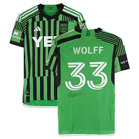 Owen Wolff Austin FC Autographed Match-Used #33 Green adidas Jersey from the 2024 MLS Season - Size S