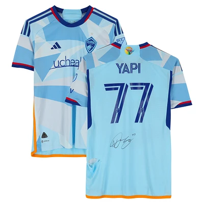 Darren Yapi Colorado Rapids Autographed Match-Used #77 Blue adidas Jersey from the 2024 MLS Season - Size L